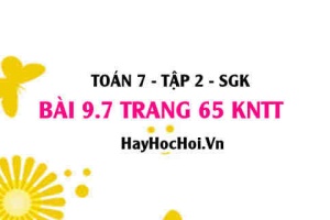 Bài 9.7 trang 65 Toán 7 Tập 2 Kết nối tri thức